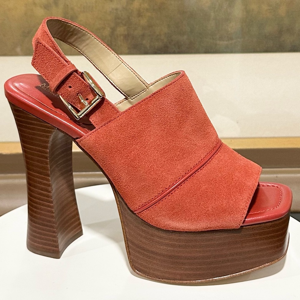 🌸MICHAEL KORS🌸 Rye Suede Platform Sandal Size: 7M - Picture 3 of 14